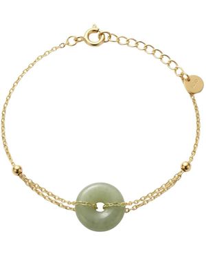 seree Coin — Jade Gold Bracelet - Metallic