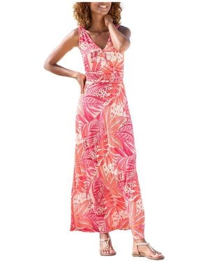 Lascana Smocked Waist Maxi Dress - Pink