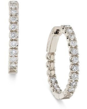 Macy's Diamond Hoop Earrings (3/4 Ct. T.w. - Metallic
