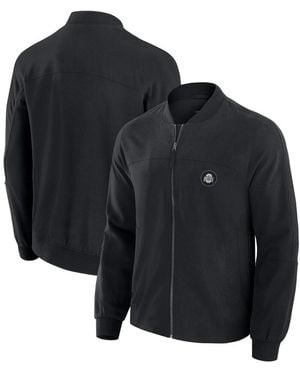 J. Palmer Ohio State Buckeyes Lightweight Cover-4 Tri-blend Full-zip Jacket - Black