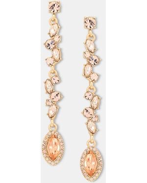 Givenchy Crystal Vine Linear Drop Earrings - Natural