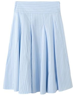 Mango Printed Godet Skirt - Blue