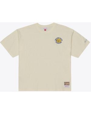 Mitchell & Ness Golden State Warriors Heritage Hues Oversized Rib-knit Crewneck T-shirt - White