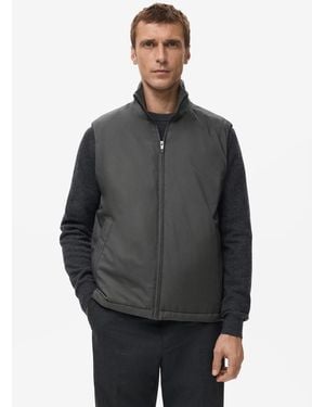 Mango Lightweight Quilted Gilet - Gray