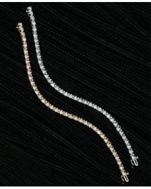 Macy's Diamond Bracelet Collection 2 3 4 Ct. T.w. 3 3 4 Ct. T.w. In 14k White Or 6 1 2 To 9 - Black