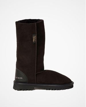 Celtic & Co. Aqualamb Shearling Calf Boots - Black