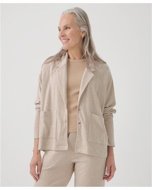 Pact Organic Cotton Airplane Relaxed Blazer - Brown