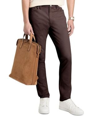 Michael Kors Parker Slim-fit Cotton-blend Stretch Pants - Brown