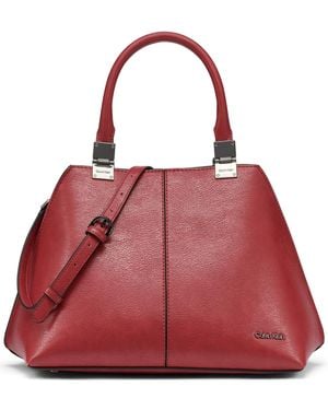 Calvin Klein Granite Mini Satchel Bag - Red