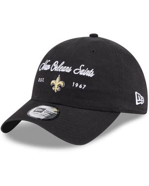 KTZ New Orleans Saints Heavy-washed Adjustable Casual Classic Baseball Cap - Black