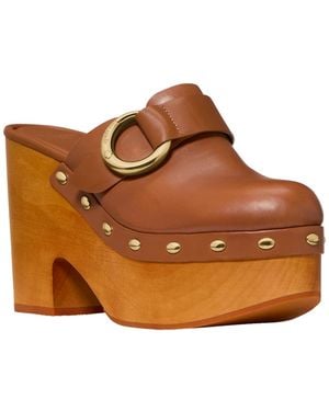 Kate Spade Halo Platform Clog Mules - Brown