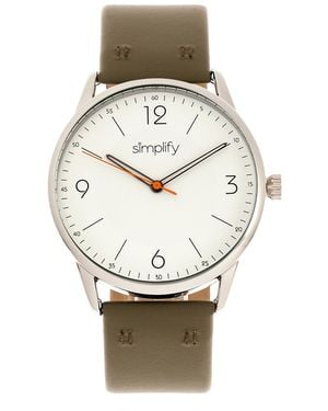 Simplify Quartz The 6300 White Dial - Green