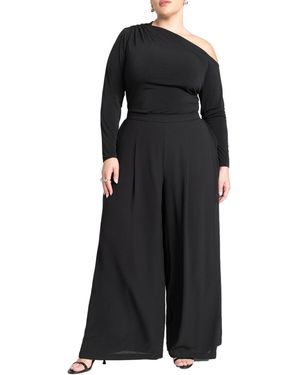 Eloquii Plus Size Wide Leg Pant - Black