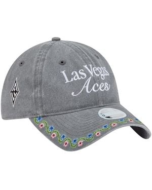 KTZ Las Vegas Aces Floral 9twenty Casual Classic Adjustable Baseball Cap - Gray