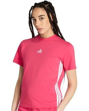 adidas Essentials 3-stripes Cotton T-shirt - Pink