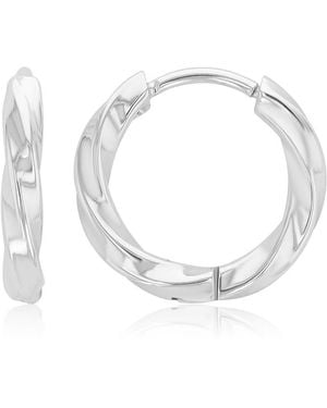 Roxy Waterproof Yellow Spiral huggie Earrings - Metallic