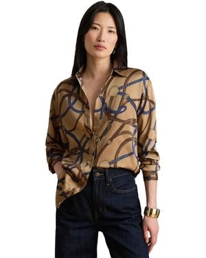 Ralph Lauren Belting Print Collared Shirt - Multicolor