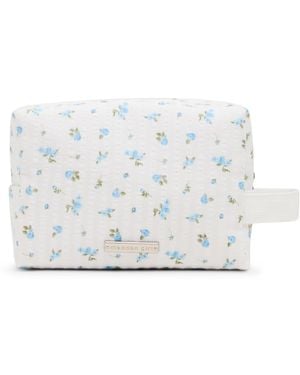 Madden Girl Eddiess Seersucker Mini Zipper Wallet - White