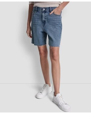 DKNY Mid-rise Relaxed Shorts - Blue