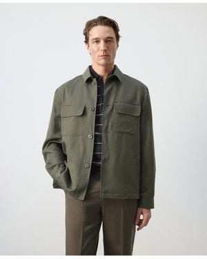 Mango Ruched-back Lyocell Jacket - Green