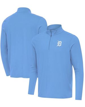 Antigua Detroit Tigers Intent Quarter-zip Top - Blue