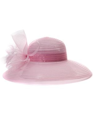 August Accessories Crinoline Brim Hat - Pink