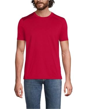 Lands' End Rapid Dry Short Sleeve Modern Fit Tee - Red