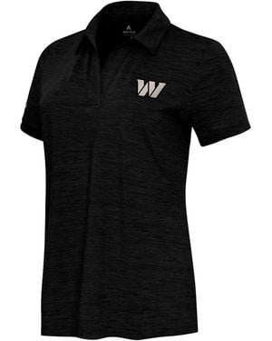 Antigua Washington Commanders Layout V-neck Polo Shirt - Black
