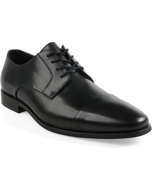 Alfani Jovann Genuine Leather Lace Up Dress Shoes - Black