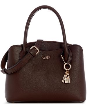 Guess Bethany Girlfriend Small Satchel Handbag - Brown