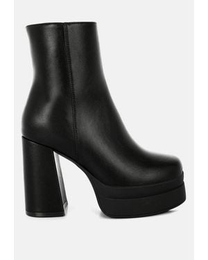 LONDON RAG Baltese Zip-up Chunky Boots - Black