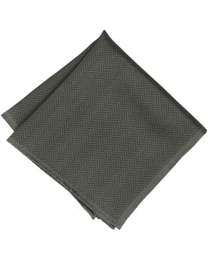 Alfani Herringbone Pocket Square - Gray