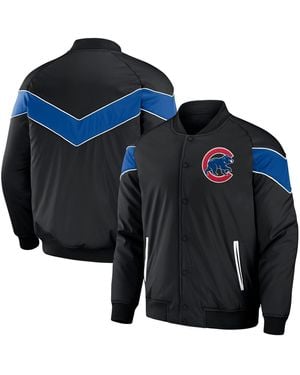 Fanatics Chicago Cubs Baseball Raglan Full-snap Jacket - Black