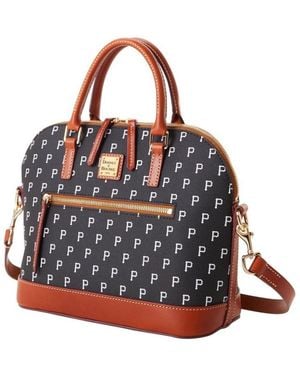 Dooney & Bourke Pittsburgh Pirates Signature Domed Zip Satchel Purse - Blue