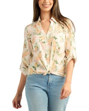 Bcx Printed Button-up Shirt - White