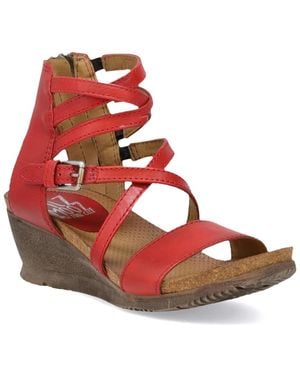 Miz Mooz Wedge Sandal - Red