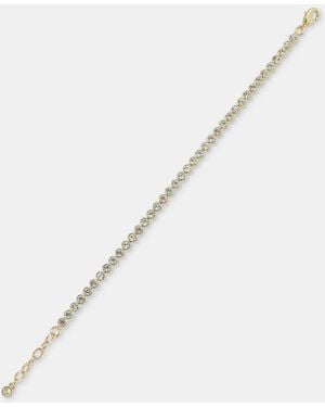 On 34th Crystal Tennis Bracelet - Metallic