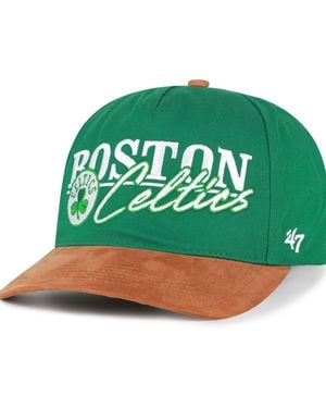 '47 Kelly Green/tan Boston Celtics Scribe Line Hitch Adjustable Hat