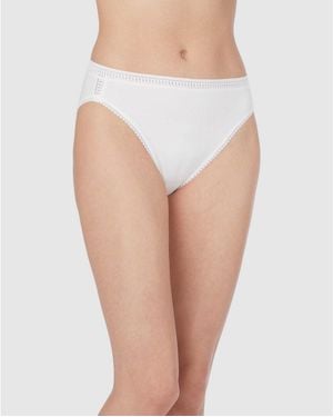 On Gossamer Cabana Cotton Hip Boyshort Underwear 024304 - White