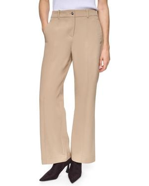 DKNY Seamed Bi-stretch Flare-leg Pants - Natural