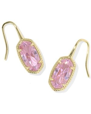 Kendra Scott Cubic Zirconia Lee Luxe Oval Drop Earrings - Pink
