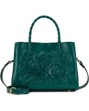 Patricia Nash Genovese Medium Leather Top Handle Bag - Green
