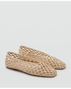 Mango Braided Ballet Flats - Natural