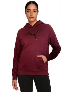 PUMA Ess Elevated Sequin Sweatshirt - Red