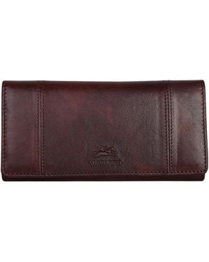 Mancini Pelle D'oro Rfid Secure Trifold Wallet - Brown