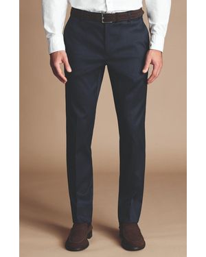 Charles Tyrwhitt Slim Fit Smart Texture Pants - Black