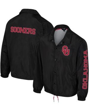 The Wild Collective And Oklahoma Sooners Coaches Full-snap Jacket - Black