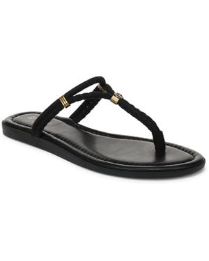 Giani Bernini Tylee Braided Flat Slides Sandals - Black