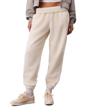 Calvin Klein Sherpa Pull-on Mid-rise sweatpants - Natural