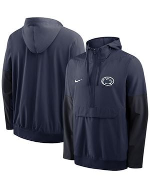Nike Navy Penn State Nittany Lions Anorak Half-zip Hoodie Jacket - Blue
